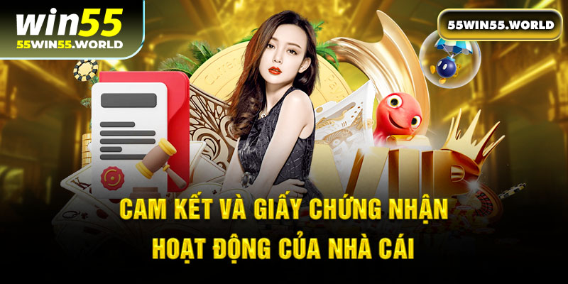 Cam kết và giấy chứng nhận hoạt động của nhà cái